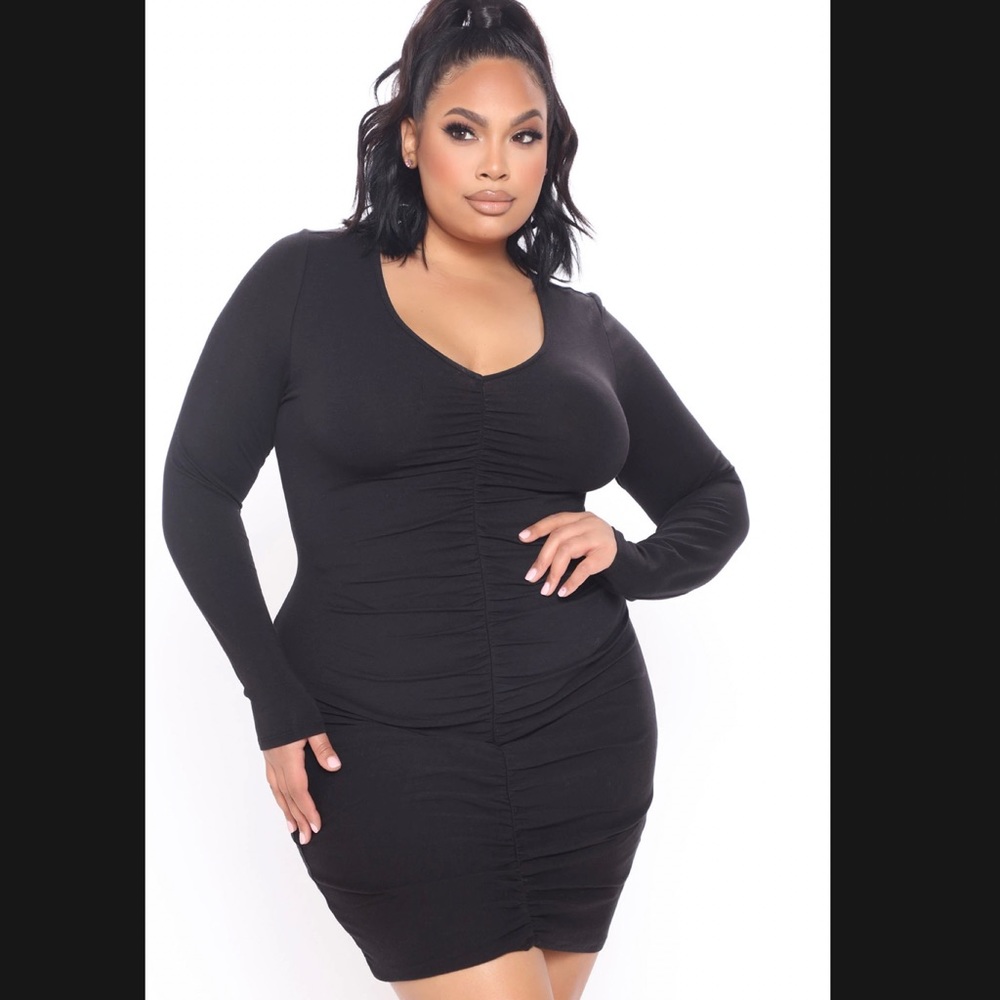 Heart Rush Ruched Mini Dress 1XL